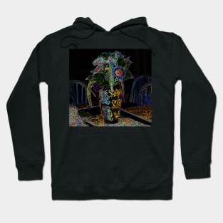 Black Panther Art - Flower Bouquet with Glowing Edges 2 Hoodie